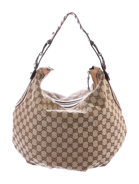 gucci braided horsebit hobo